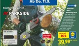 Akku-Kettensäge 20 V im Angebot bei Lidl in Bad Oeynhausen Akku-Kettensäge 20 V Angebote von Parkside bei Lidl Bad Oeynhausen für 39,99 €