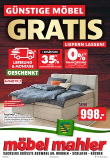 Möbel Mahler Siebenlehn Prospekt GÜNSTIGE MÖBEL GRATIS LIEFERN LASSEN! mit 16 Seiten