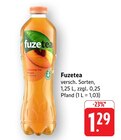 Schwarzer Tee Pfirsich im Angebot bei E center in Nürtingen Schwarzer Tee Pfirsich Angebote von Fuzetea bei E center Nürtingen für 1,29 €