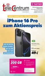 WR Tele-Centrum Norden GmbH & Co.KG Prospekt für Hage mit 8 Seiten WR Tele-Centrum Norden GmbH & Co.KG Prospekt für Hage: "iPhone 16 Pro zum Aktionspreis", 8 Seiten, 01.07.2025 - 31.07.2025