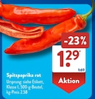 Spitzpaprika rot bei ALDI SÜD im Denkendorf Prospekt für 1,29 €