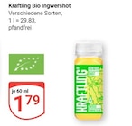 Bio Ingwershot im Angebot bei GLOBUS in Leipzig Bio Ingwershot Angebote von Kraftling bei GLOBUS Leipzig für 1,79 €