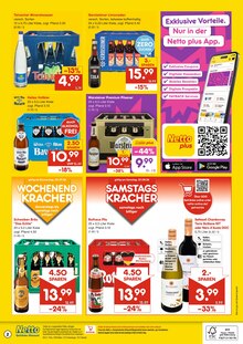 Bier im Netto Marken-Discount Prospekt "DER ORT, AN DEM DU IMMER AUSGEZEICHNETE PREISE FINDEST." mit 2 Seiten (Albstadt)