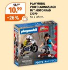 Verfolgungsjagd mit Motorrad von Playmobil im aktuellen Müller Prospekt