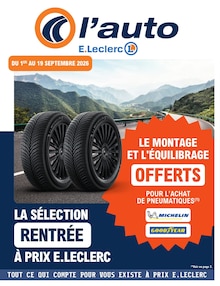 Catalogue E.Leclerc de la semaine 38, "LA SÉLECTION RENTRÉE À PRIX E.LECLERC", page 1, 01/09/2026 - 19/09/2026 Prospectus E.Leclerc en cours, "LA SÉLECTION RENTRÉE À PRIX E.LECLERC", page 1 sur 16