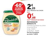 Mayonnaise - Benedicta en promo chez Super U Clermont-Ferrand à 0,88 €