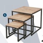 Lot de 3 tables café EDENA  dans le catalogue Bricorama