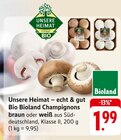 Bio Bioland Champignons braun oder weiß Angebote von Unsere Heimat bei EDEKA Darmstadt für 1,99 €