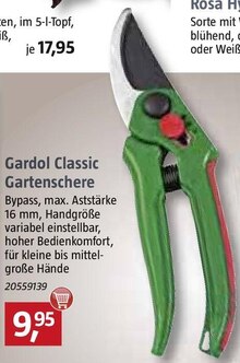 Gardol im aktuellen BAUHAUS Prospekt Gardol Classic Gartenschere für 9,95 € bei BAUHAUS im Angebot