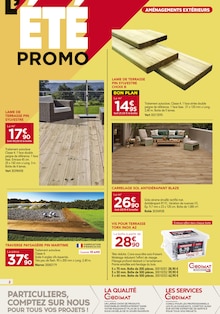 Catalogue Gedimat à Costaros cette semaine, valable du 02/07/2025 au 26/07/2025 Prospectus Gedimat à Costaros, "L'ÉTÉ PROMO : GROS TRAVAUX D'ÉTÉ", 16 pages de promos valables du 02/07/2025 au 26/07/2025