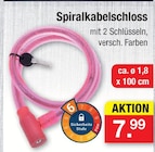 Spiralkabelschloss im Angebot bei Zimmermann in Lingen Spiralkabelschloss Angebote bei Zimmermann Lingen für 7,99 €