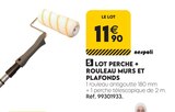 Lot Perche + Rouleau Murs et Plafonds - NESPOLI - Tout Faire à Mantes-la-Jolie Lot Perche + Rouleau Murs et Plafonds - NESPOLI en promo chez Tout Faire Mantes-la-Jolie à 11,90 €