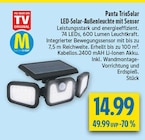Panta TrioSolar LED-Solar-Außenleuchte mit Sensor Angebote von MediaShop bei diska Dresden für 14,99 €