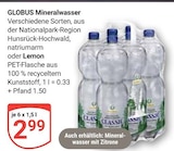 Mineralwasser Angebote von Globus bei GLOBUS Salzgitter für 2,99 €