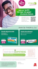 mea - meine apotheke Apotheken Prospekt der aktuellen Woche mit 4 Seiten, gültig von 01.06.2026 bis 30.06.2026, in Roetgen und Umgebung Aktueller mea - meine apotheke Apotheken Prospekt in Roetgen und Umgebung, "Unsere Juni-Angebote" mit 4 Seiten, 01.06.2026 - 30.06.2026