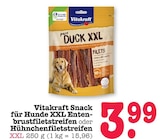 Snack für Hunde XXL Entenbrustfiletstreifen Angebote von Vitakraft bei E center Rastatt für 3,99 €