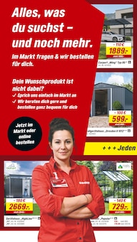 Gartenhaus Angebot im toom Baumarkt Prospekt, gültig von 13.12.2025 bis 24.12.2025 Gartenhaus Angebot im aktuellen toom Baumarkt Prospekt auf Seite 14