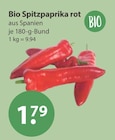 Bio Spitzpaprika rot von  im aktuellen V-Markt Prospekt für 1,79 €