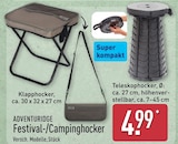 Festival-/Campinghocker Klapphocker von Adventuridge für 4,99 € bei ALDI Nord im Angebot Festival-/Campinghocker Klapphocker von Adventuridge im aktuellen ALDI Nord Prospekt