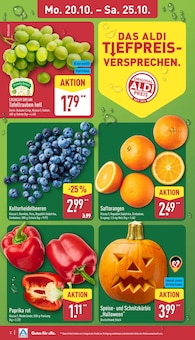 ALDI Nord Prospekt der Woche "Aktuelle Angebote" Seite 2, 20.10.2025 bis 25.10.2025 für Oer-Erkenschwick Aktueller ALDI Nord Prospekt "Aktuelle Angebote" Seite 2 von 43 Seiten für Oer-Erkenschwick