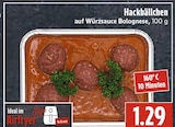 Hackbällchen auf Würzsauce Bolognese bei EDEKA im Beselich Prospekt für 1,29 €