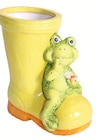 Blumentopf Stiefel mit Frosch Angebote bei Wreesmann Dresden für 6,99 €