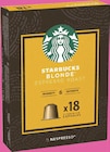 Capsules de café blonde expresso - STARBUCKS en promo chez Monoprix Sartrouville à 4,95 €