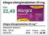 Aktuelles Allegra Allergietabletten Angebot bei REWE in Hildesheim ab 22,49 €