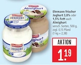 frischer Joghurt 3,8% Angebote von Ehrmann bei Marktkauf Nürtingen für 1,19 €