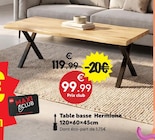 Table basse Hermione en promo chez Maxi Bazar Table basse Hermione dans le catalogue Maxi Bazar