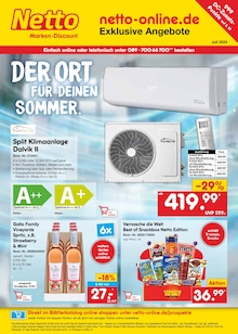 Kühlschrank im Netto Marken-Discount Prospekt "netto-online.de - Exklusive Angebote" mit 36 Seiten (Dinslaken)