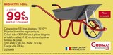 Brouette 100 l - Gedimat - Gedimat à Orléans Brouette 100 l - Gedimat en promo chez Gedimat Orléans à 99,90 €
