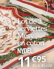 Lot de 3 serviettes Mesy en coton - NYDEL dans le catalogue Ambiance & Styles