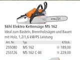 Elektro Kettensäge MS 162 oder MS 162 C-BE Angebote von Stihl bei Holz Possling Falkensee für 189,00 €