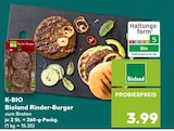 Rinder-Burger von K-BIO im aktuellen Kaufland Prospekt für 3,99 €