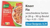 Fix von Knorr im aktuellen V-Markt Prospekt für 0,39 €