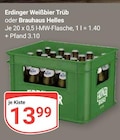 Aktuelles Weißbier Trüb oder Brauhaus Helles Angebot bei GLOBUS in Erfurt ab 13,99 €