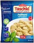 Taschki Pelmeni Teigtaschen mit Putenfleisch im REWE Prospekt Taschki Pelmeni Teigtaschen mit Putenfleisch von Dovgan im aktuellen REWE Prospekt für 1,99 €