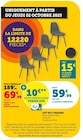 Lot de 4 chaises en promo chez Super U Savigny-sur-Orge à 59,99 €