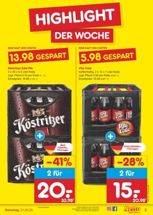 Cola im Netto Marken-Discount Prospekt "Aktuelle Angebote" mit 67 Seiten (Halberstadt)