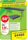 Promo Table pliante à 19,99 € dans le catalogue Super U à Pouxeux