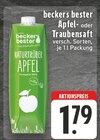 Apfelsaft im Angebot bei EDEKA in Niederkassel Apfelsaft Angebote von beckers bester bei EDEKA Niederkassel für 1,79 €