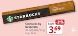 by Nespresso im Rossmann Prospekt by Nespresso von Starbucks im aktuellen Rossmann Prospekt für 3,69 €