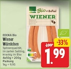Wiener Würstchen von EDEKA Bio für 1,99 € bei EDEKA im Angebot Wiener Würstchen von EDEKA Bio im aktuellen EDEKA Prospekt