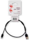 Câble USB-A/USB-C - Super U à Villefranche-sur-Saône Câble USB-A/USB-C en promo chez Super U Villefranche-sur-Saône à 1,59 €