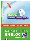 Bloc 60 pochettes perforées A4 Quick'in - OXFORD en promo chez Intermarché Bloc 60 pochettes perforées A4 Quick'in - OXFORD dans le catalogue Intermarché
