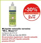 Liquide vaisselle verveine - Mrs. Meyer’s en promo chez Monoprix Liquide vaisselle verveine - Mrs. Meyer’s dans le catalogue Monoprix