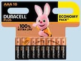 Piles plus 100% x10 offre speciale AA / LR06 - Duracell en promo chez Intermarché Nîmes à 7,69 €