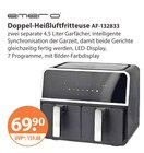 Doppel-Heißluftfritteuse im V-Markt Prospekt Doppel-Heißluftfritteuse von Emero im aktuellen V-Markt Prospekt für 69,90 €