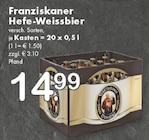 Hefe-Weissbier Angebote von Franziskaner bei TOP Getränke Düsseldorf für 14,99 €